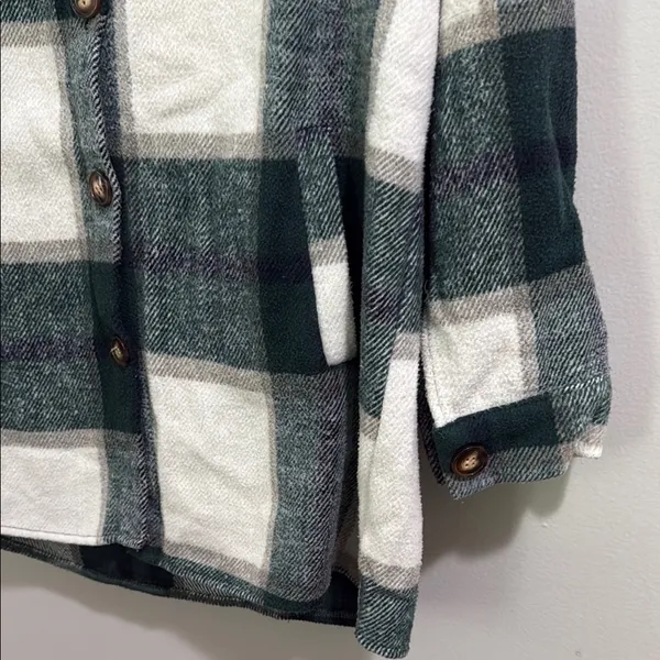 Fall Flannel Plaid Hooded Jacket with Hood - Image 5