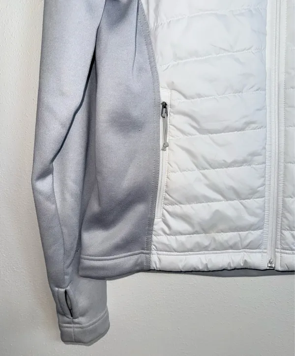 The North Face Mashup Insulated Jacket White Gray Full Zip Puffer - Image 4