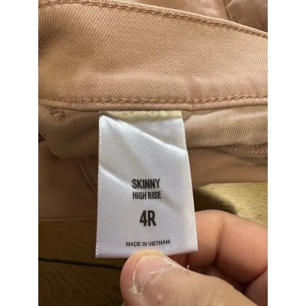 Express Skinny High Rise Pants Size 4R‎ Pink Stretch Classic City Preppy Office - Image 9