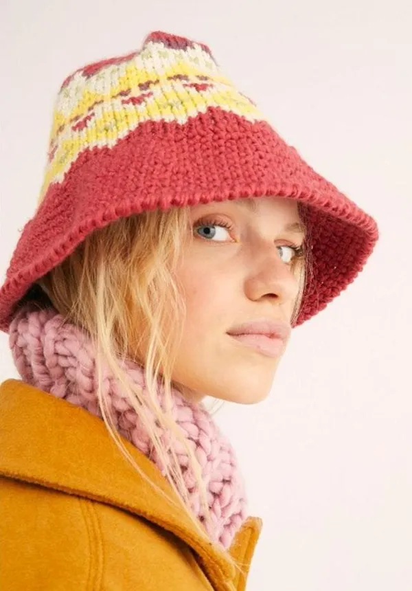 Free People High Road Fairisle Bucket Hat - Image 3