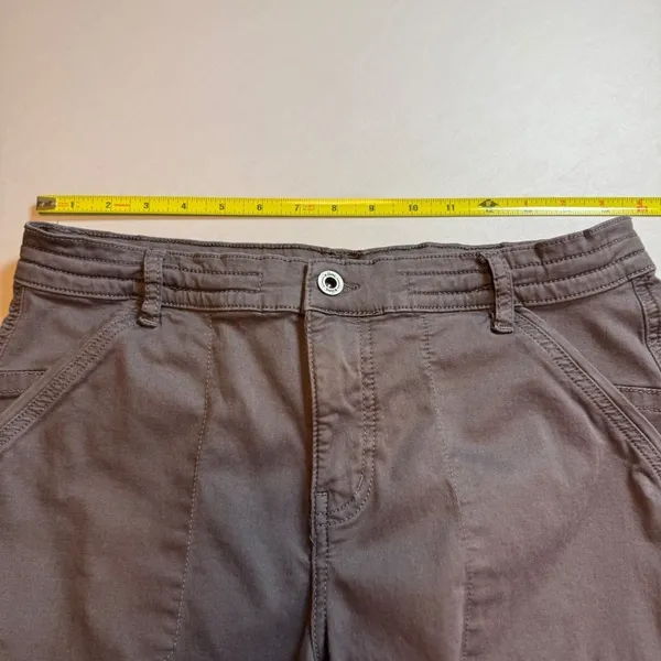 KUHL Women Trekr 14 Gray Hiking Utility Cargo Pants Tapered Leg Outdoor Trousers - Image 10