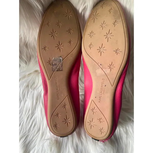 Stylish Pink Ballet Flats by Karl Lagerfeld - Size 9.5M - Image 6