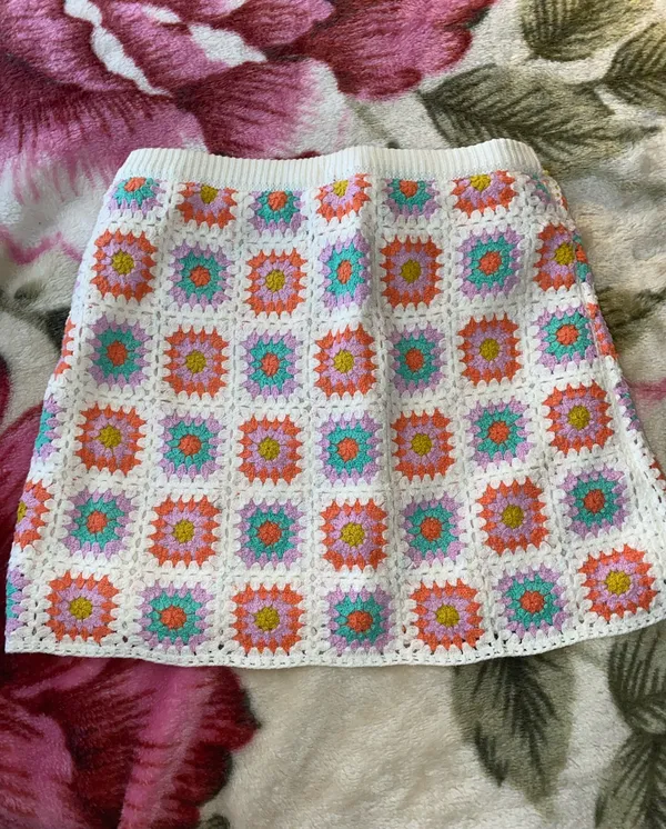 Colorful Summer Crochet Skirt - Image 3
