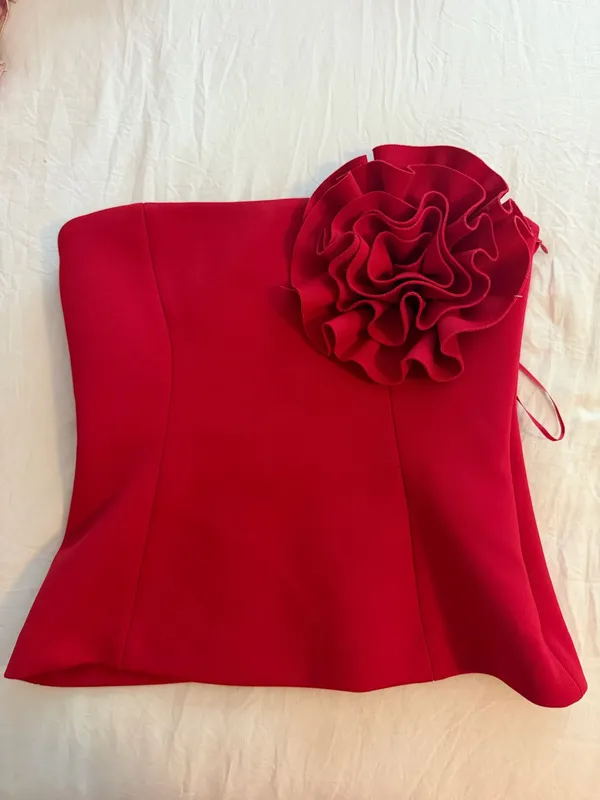ZARA Floral Strapless Top - Image 2