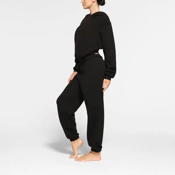 SKIMS COTTON FLEECE HOODIE, Black, Large, $80 - Image 3