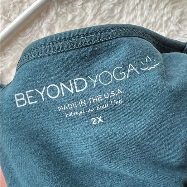 Beyond Yoga Spacedye Slim Racerback Cropped Top teal 2X - Image 5