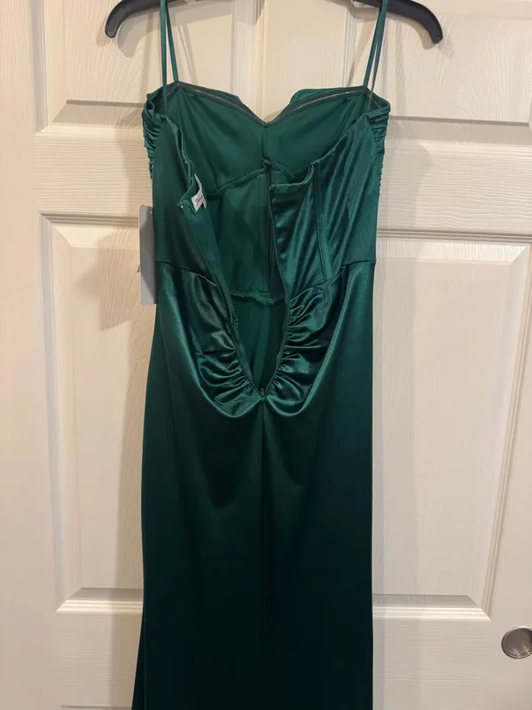 Long green dress Size L - Image 2