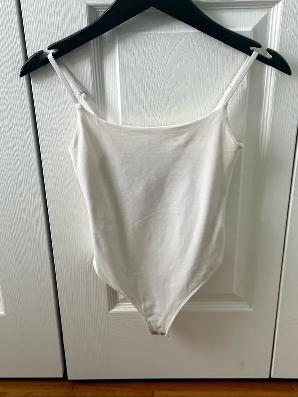 Abercrombie & Fitch White Seamless Cami Bodysuit - Image 2