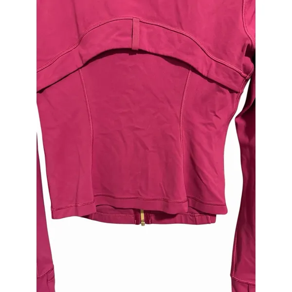 Lululemon Define Cropped Jacket Nulu Magenta Smoke‎ Gold Women's Sizes 8 - Image 6