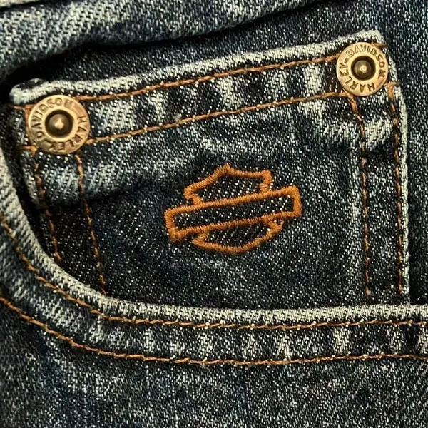 Y2K Harley Davidson 2007 100% cotton Straight Leg 2 Petite NEW #771 - Image 4