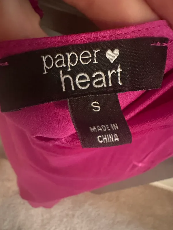 Paper Heart Pink Hearts Cowl Neck Dress (Wedding Guest, Valentines, Formal Dress) - Image 3