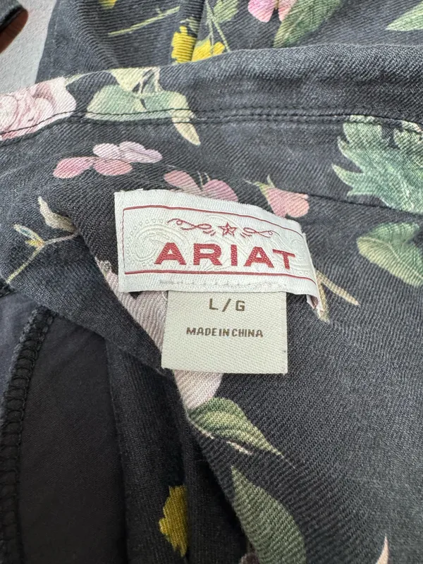 Ariat Black Floral Blazer Jacket Size Large - Image 5