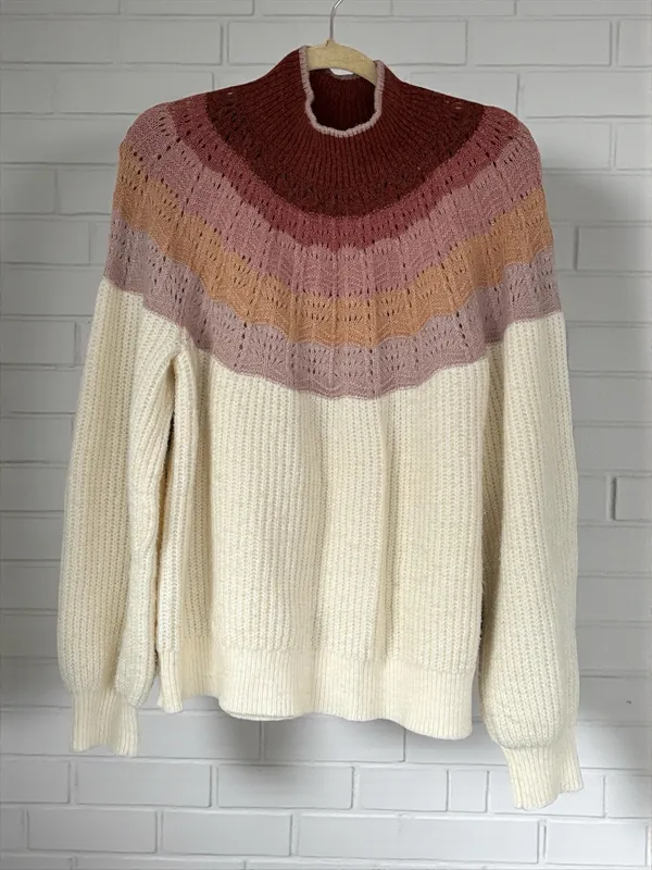 Maurice's Women's XXL Plus Size Ombré Mockneck Pullover Sweater Cozy Fall Chic - Image 2