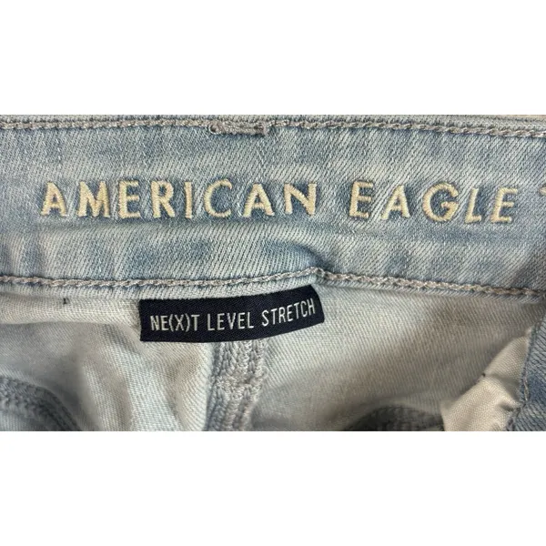 American Eagle Next Level Stretch Hi-Rise Jeggings Women's Size 4‎ Light Blue - Image 3