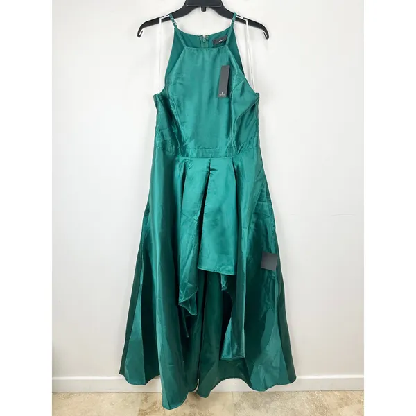 Lulus Broadway Show Emerald Green High-Low Gown Formal Glam Party L NWT - Image 5