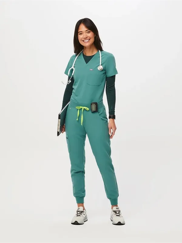 Figs Scrub Set Marine Cactus Catarina Top HW Zamora Joggers Size XXS - Image 3
