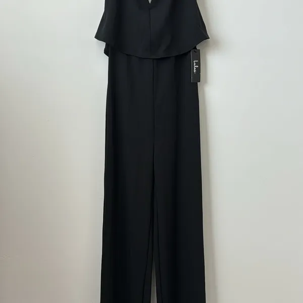 Lulu’s Power of Love Black Strapless Jumpsuit Size: M - Image 8