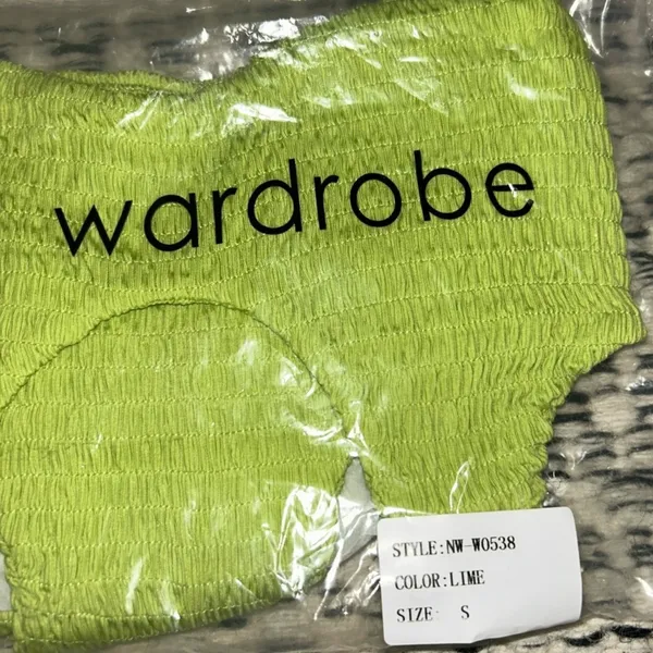 🆕 NWT Naked Wardrobe | 2 Piece Smocked Bikini | Lime | Size Small - Image 5