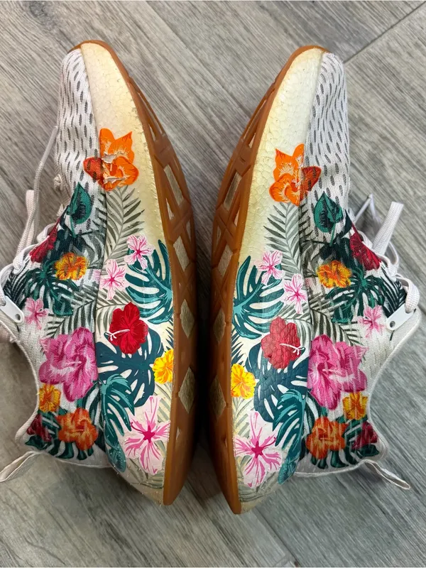 NOBULL Trainer Floral Shoes M7.5 W9 Multicolor Mesh Cross Training Sneakers - Image 5