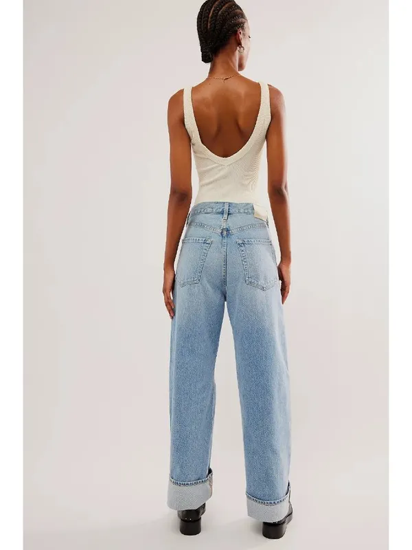 NWT Citizens of Humanity Ayla Baggy in Tuxedo Skylights Rigid Jeans 25 - Image 10