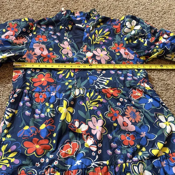 Shop The Mint When You Know Navy Blue Floral Babydoll Mini Dress Size XL - Image 6