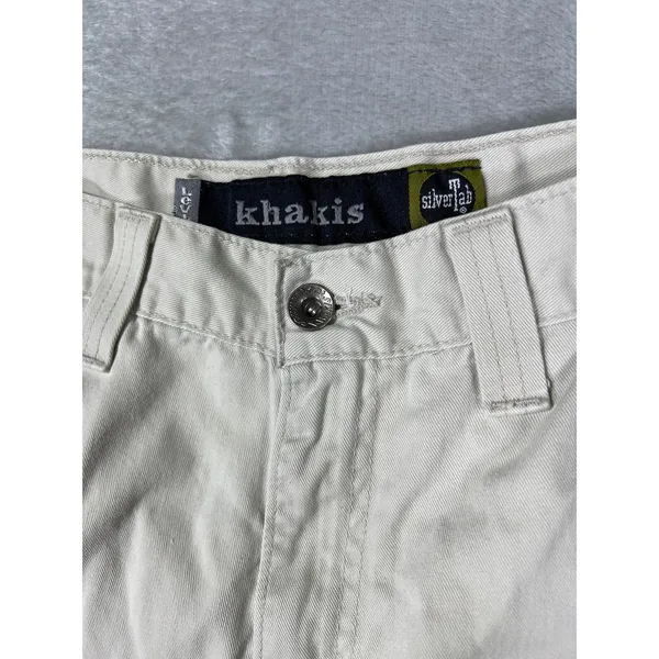 Vintage Levi's SilverTab White Cargo Pants 11M Wide Leg Y2K Utility - Image 3