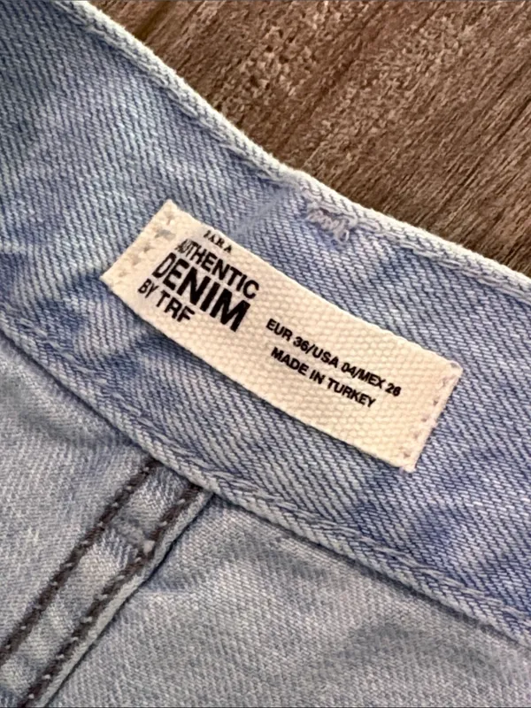 Zara Wide Leg Light Wash Croo Pant Jeans Size 4 - Image 5