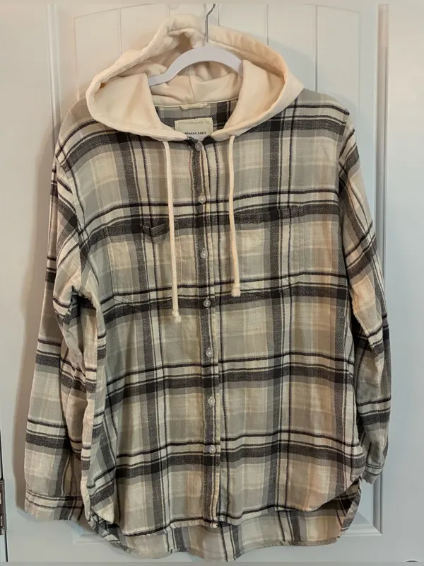 American Eagle Oversized Hoodie Flannel - Medium - Image 2