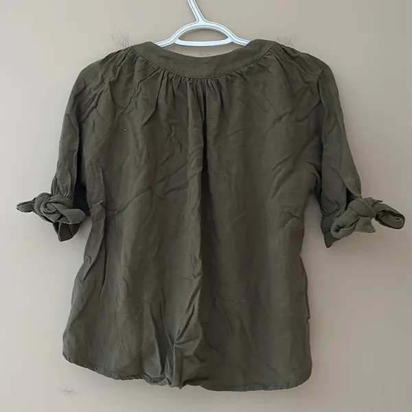 Boho Forest Green Top - Image 4