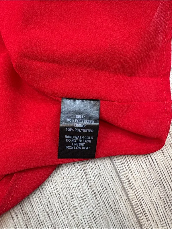Lulu's Red Knot-Front V-Neck Mini Dress Size S - Image 4