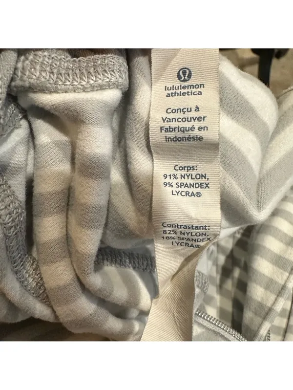 Lululemon Run: Back On Track Pullover – Size 10 – Silver Spoon Stripe - Image 15
