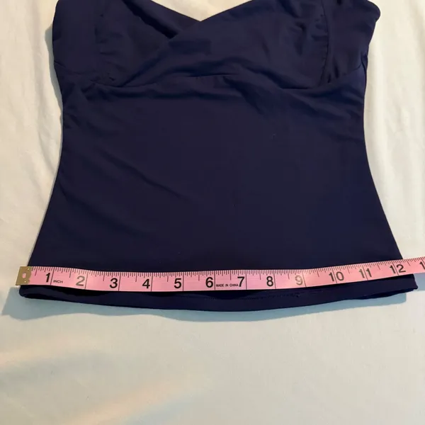 QINSEN 2 Pack Tank Tops XS Navy Blue Red Crossover V Neck Adjustable Straps - Image 3