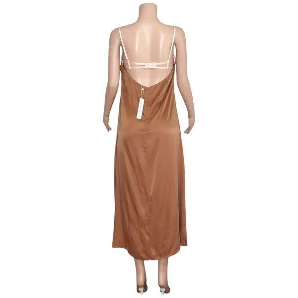 FOR LOVE & LEMONS Viv Maxi Dress, Brown, XL - Image 9