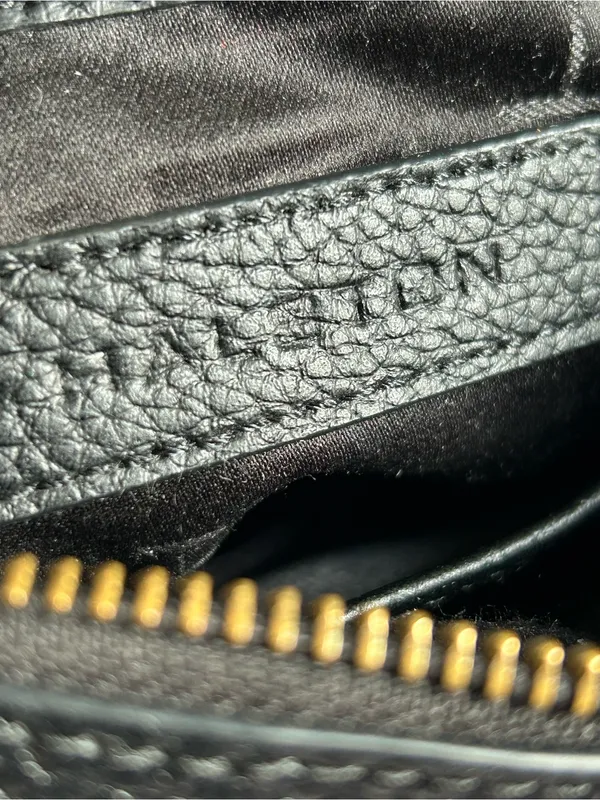 Halston Leather Black Crossbody Bag with Snake-Print Trim - Image 15