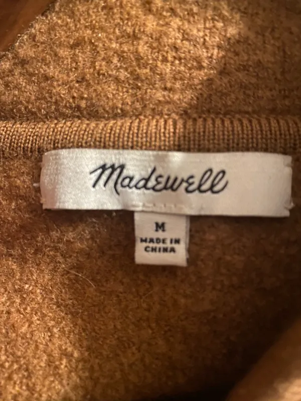 Madewell women's merino wool blazer size m brown - Image 8