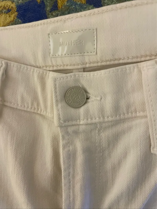 MOTHER Denim WIDE LEG Jeans the twister skimp in cream puff - Image 5