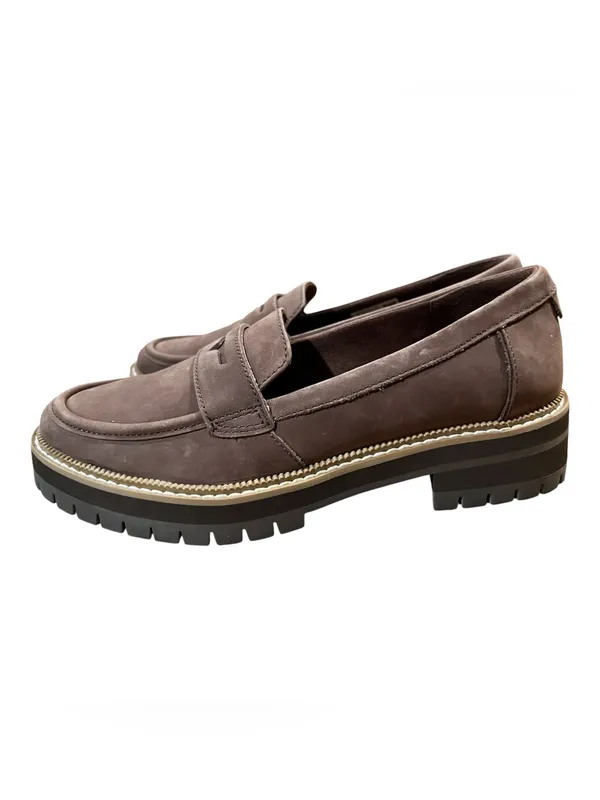 TOMS Cara Lug Sole Penny Loafers – Oak Brown Leather – Women’s Size 8 NWT No Box - Image 3
