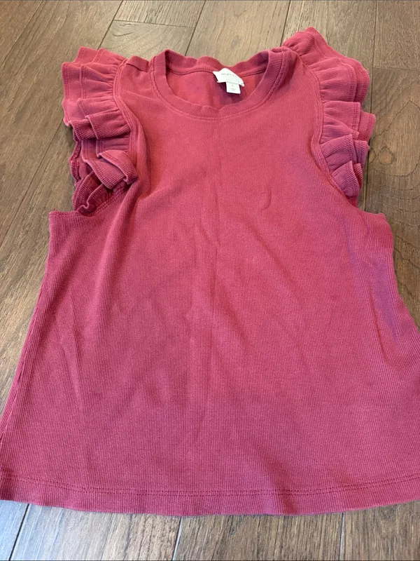 Maeve Women’s Ruffle Tank Top - Rose Size Large - C27-007 - Image 4