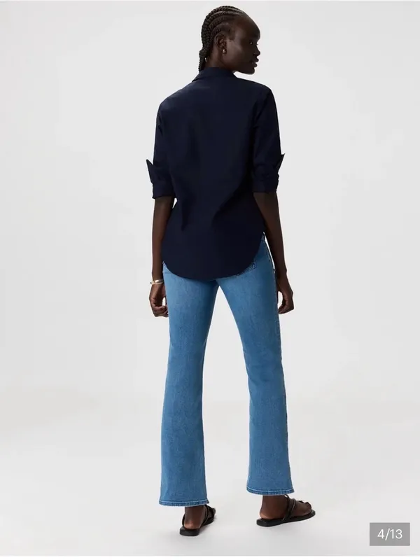 Quince Nina Pull-On Stretch Flare Jeans Laguna Blue Jeans Size XS - Image 3