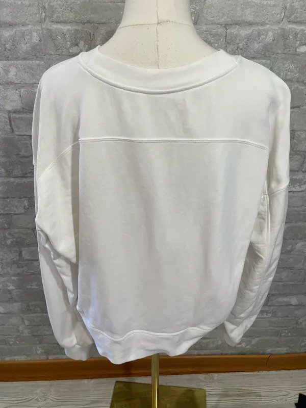 Lululemon Perfectly Oversized Crop Crew
White - Image 4