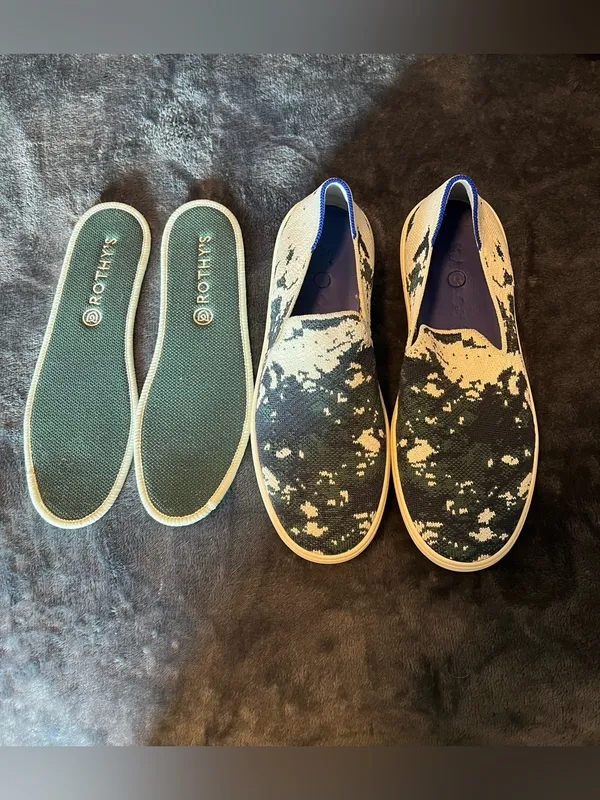 Rothy’s Slip-on Sneakers Sea Green Shibori 8.5 - Image 7