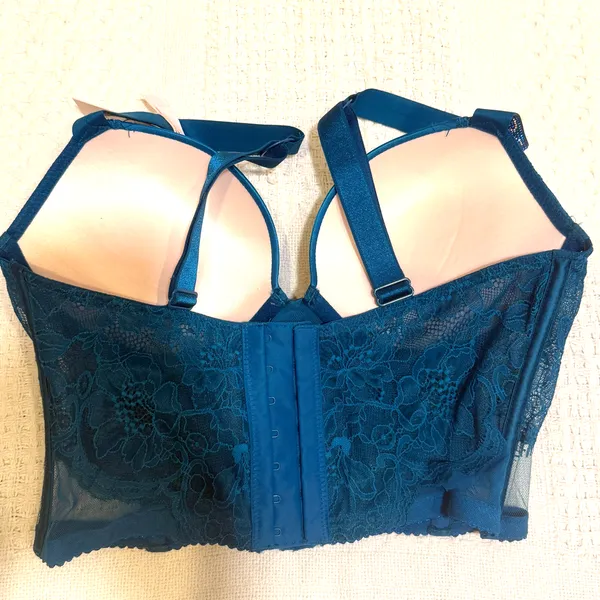 NWT Victoria’s Secret 34B rhinestone strap lace push up corset BC2 3303 - Image 5