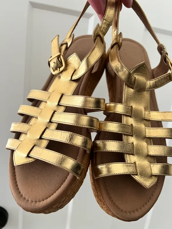 Gold Sandals Size 9 - Image 2