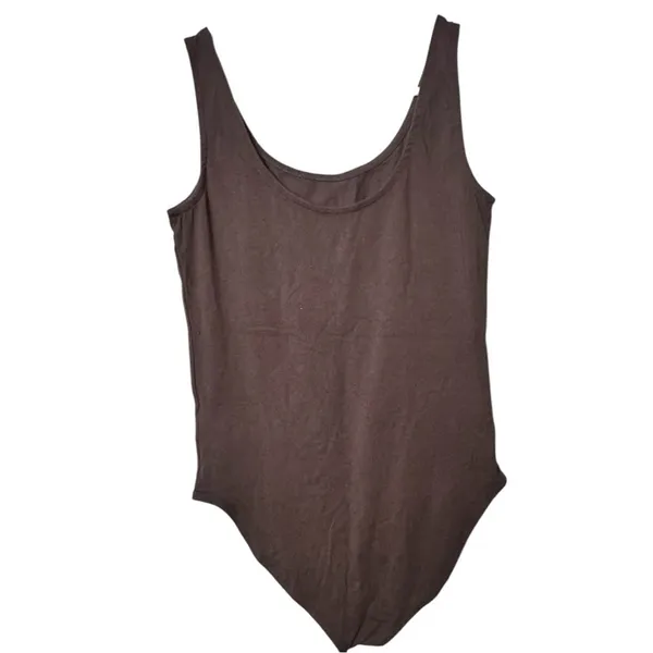 Gap Women's Brown Snap Closure All In One Bodysuit Sz M - Image 4