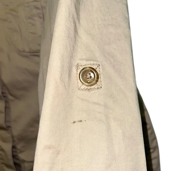 Vintage Old Navy Women's XXL‎ Khaki Utility Safari Jacket Roll Tab Cargo Pockets - Image 7