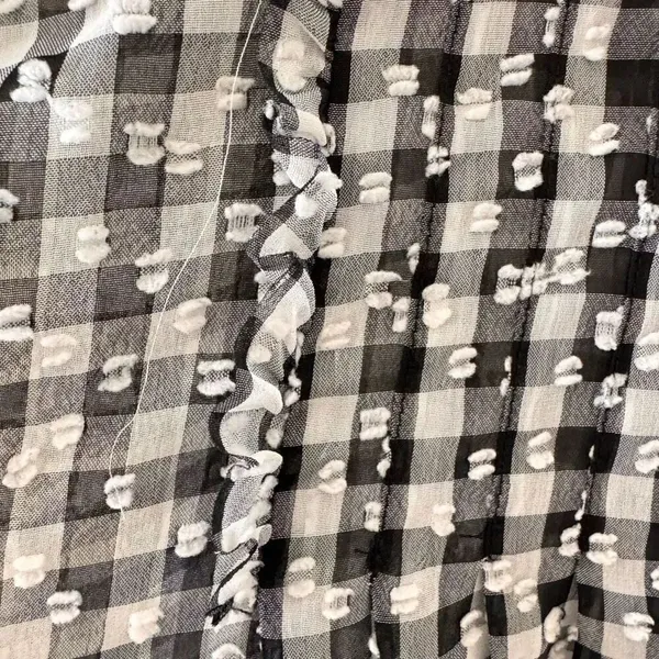MAEVE ANTHROPOLOGIE Black/White Gingham Sleeveless Button Down Blouse SZ S #2467 - Image 7