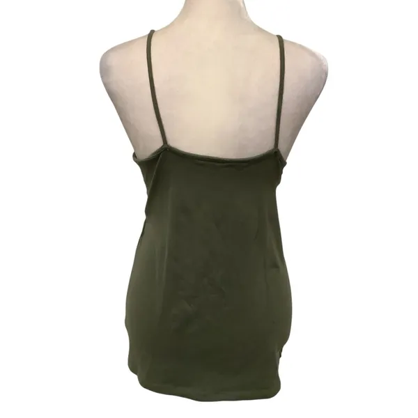 Time and Tru Olive Camisole Tank Top Size L - Image 2