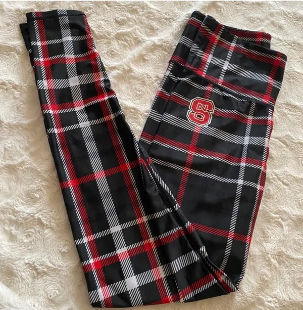 Arkansas Razorbacks ZooZatz Women's NC Plaid Leggings - Image 2
