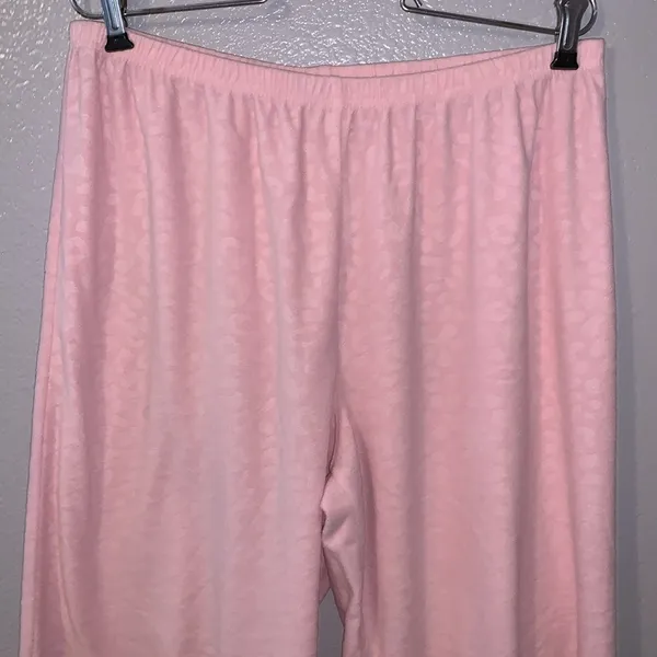 Pinkk Comfy pink cheetah print stretchy plush pajama pants - Image 2