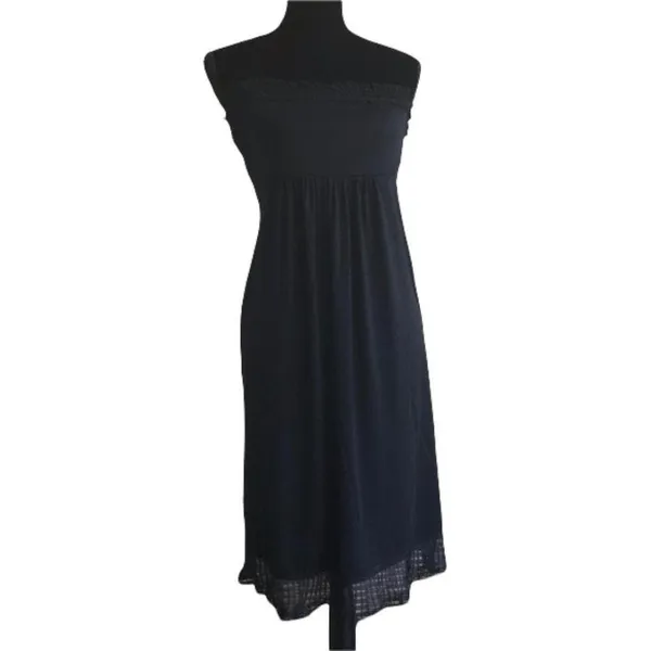 Maternal America Womens Dress Sz S Black Strapless Mesh Lace‎ Trim Maternity - Image 2